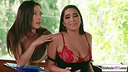 stepmom dives into that young pussy lick with lesbian teacher