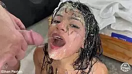 no mercy for tiny anal slut michy perez in extreme rough pukefest