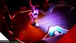 coworker topless dances teases then sucks pussy and deepthroats cock