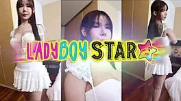 Tattooed ladyboy moans as monster cock pumps her ass bareback hard 💦🍑