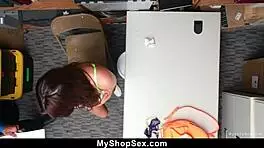 lp officer bends caught shoplifter over for tight pussy pounding