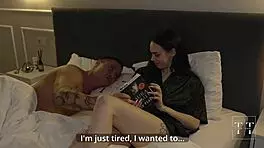 His muscular body makes skinny slut leak wet during sloppy face fuck