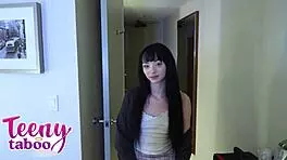 hot teen babysitter cecelia taylor rides cock for messy creampie promotion reward