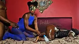 sexy big booty midget cums hard from heavy bbc club drill