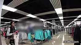 Seduced adorable Czech nympho in mall, pounding her POV!