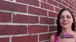 michelle's petite tatted body flashes shaved pussy in risky public spots?