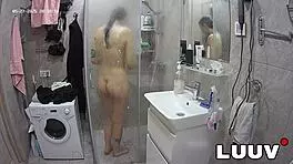 i watch tattooed alice teasing her shaved pussy in the shower before her reality show