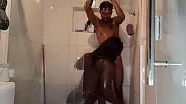 fernanda chocolatte bares her wet ebony pussy for baiano's raw creampie pounding 😈