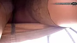 cute french angelique bares all in first time nude casting outdoors