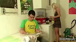 german teeny gets fucked hard by boss during side job