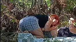 Redhead's Risky Public Blowjob Leaks Her Slutty Secret