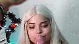blonde witch deepthroats huge cock intense brazilian blowjob