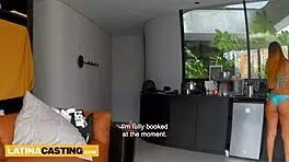 playful blondie model deepthroats casting agent's big cock for job