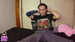 A couple invites me over for rough threesome with petite tight slut pounding