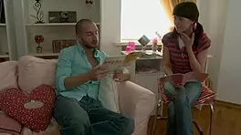 Young Russian slut Yulija Malkika's tight ass stuffed with huge cock to gaping