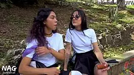 hot latina college girls skip class for wild lesbian pussy licking and scissoring 🔥👅