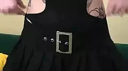 Kit summers rocks tight black bodysuit gothic miniskirt photoshoot