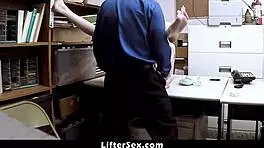 small tits shoplifter Lexi Lore gets fucked hard by officer for stealing 😈👮‍♂️