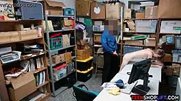 security guard catches russian teen shoplifter and fucks her hard