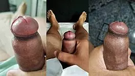 gf squirts wild on small cock jerks 💦😍