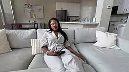 sneaky yoga pants rip leads to ebony ass pounding