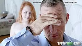 Big titted ginger milf rides cock with her wild hairy bush ecstasy