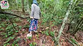 lost horny thai teen wanders forest and fucks wildly outdoors
