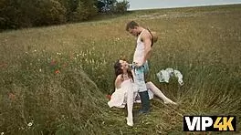 Vip4k. Czech bride cheats wedding dress outdoor facial cumshot
