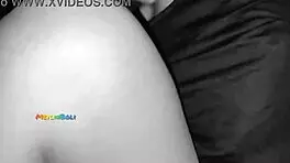 sexy latina neighbor in short dress gets terrace loving from lover