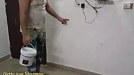 want to see indian housewife ride painter's cock at home?