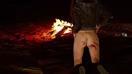 real anal virgin brooke johnson tied in desert for rough ass training