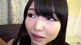 skinny asian teen seduces old neighbor for uncensored creampie ride