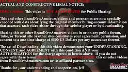 I strip naked, rub my small tits and stroke this hard cock