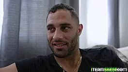 Hey, check this big-titty babe riding hard after slurping cock