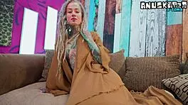 goth punk with dreadlocks and heels gapes from rough bwc anal facial