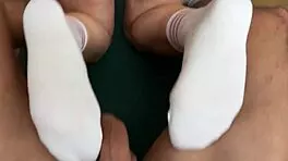 Juicy yoga girl's pussy stretches wide on huge cock