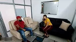 oh damn, pounding this hot milf friend's fat ass doggystyle while she visits!