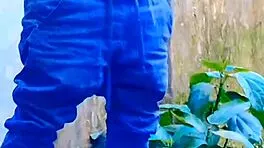 sissy slut teases small cock with outdoor piss humiliation fun