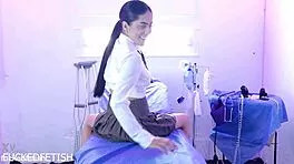 HELEN STAR'S SKINNY SCHOOLGIRL NURSING FETISH WITH NATURAL TITS!