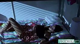 Violet Rain's Pussy Lips Stretched by Hard Penetration