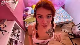 young trans deepthroats monster cock for cum