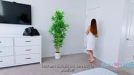 petite blonde teen rides big cock despite family ties