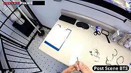 sandra chappelle fucked hard by police in latex gloves with anal gaping and ball licking