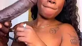 Ebony babe takes 11-inch BBC punishment ending in hot cumshot