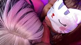 Unicorn Girlfriend Rides Cock to Creampie While Bisexual Wife Films Licking Pussy