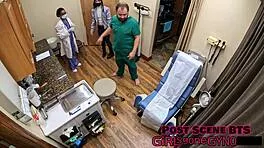 Ditria Rose spreads tits ass in backstage piercing checkup