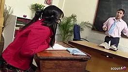 teacher seduces pigtail bitch tanya cox for classroom fuck