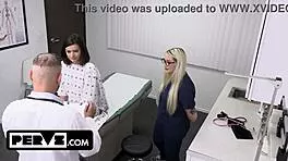 Dharma jones rides doctors fat cock curing her naughty back ache