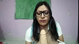 school slut craves cock sucking and facial cumshots from monster bbc in pigtails miniskirt