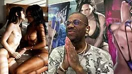 Beautiful trans babe with small waist cums hard from petite white trans nurse pounding